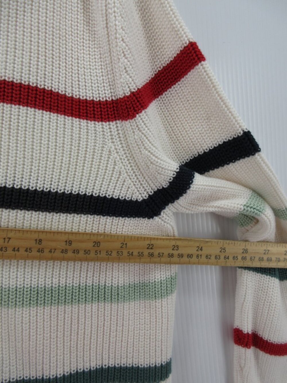 Barbour Sweater XL Shoreward Knit Nautical Breton Striped Chunky * - Picture 5 of 16